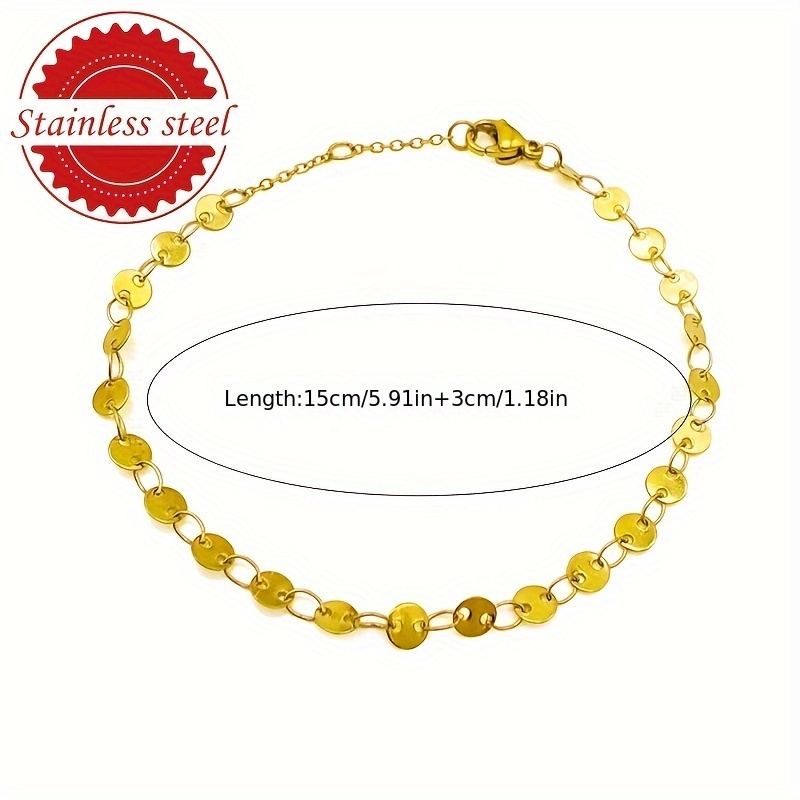 Women's Minimalist Round Link Chain Bracelet, Daily Wear